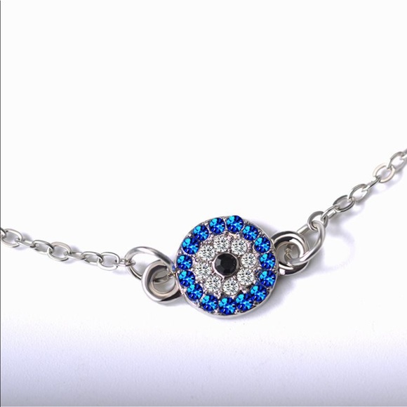 Fashion Single Chain Evil Eye Design Anklet - Picture 5 of 7